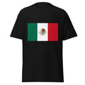 Unisex heather gray t-shirt featuring Mexican flag design printed across the front chest