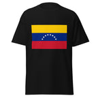 Unisex heather gray t-shirt featuring Venezuelan flag design printed across the front chest