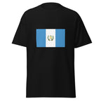 Unisex heather gray t-shirt featuring Guatemalan flag design printed across the front chest