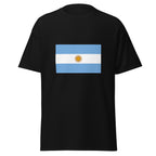 Unisex heather gray t-shirt featuring Argentine flag design printed across the front chest