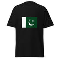 Unisex navy blue t-shirt featuring Pakistani flag design printed across the front chest