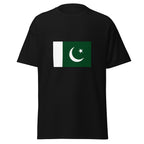 Unisex navy blue t-shirt featuring Pakistani flag design printed across the front chest