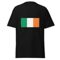 Unisex heather gray t-shirt featuring Irish flag design printed across the front chest
