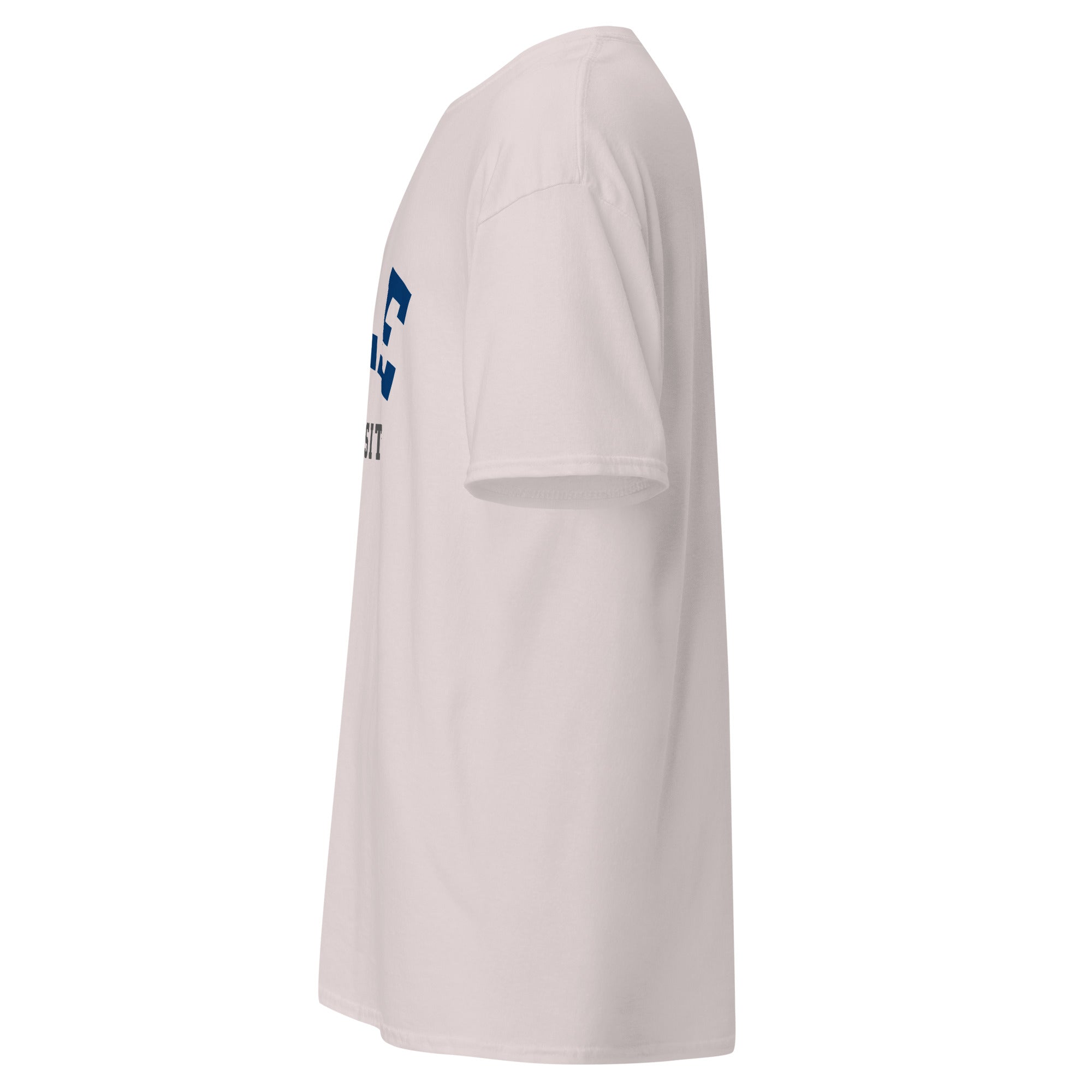 Unisex white t-shirt featuring Yale University logo printed across the front chest