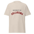 Unisex classic tee featuring University of Oklahoma name and branding in crimson and cream