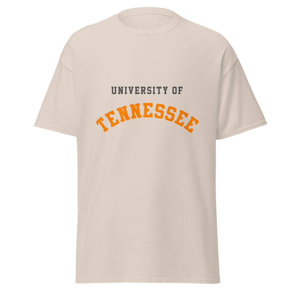 Unisex classic tee featuring University of Tennessee name and branding in orange and white