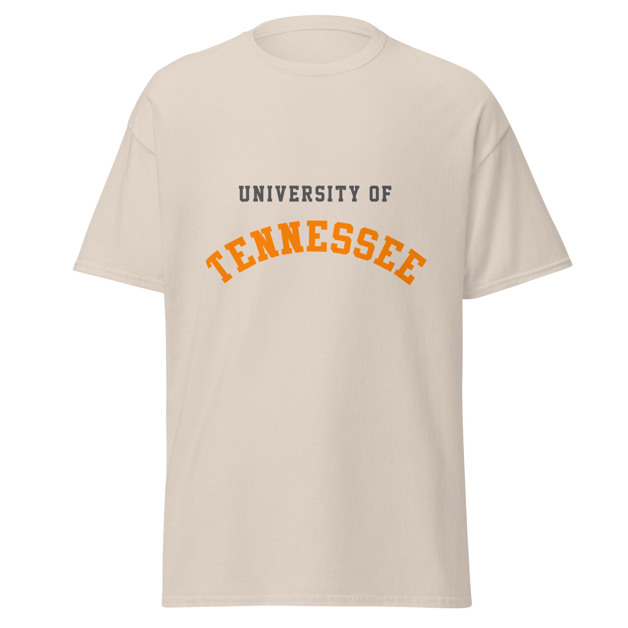 Unisex classic tee featuring University of Tennessee name and branding in orange and white