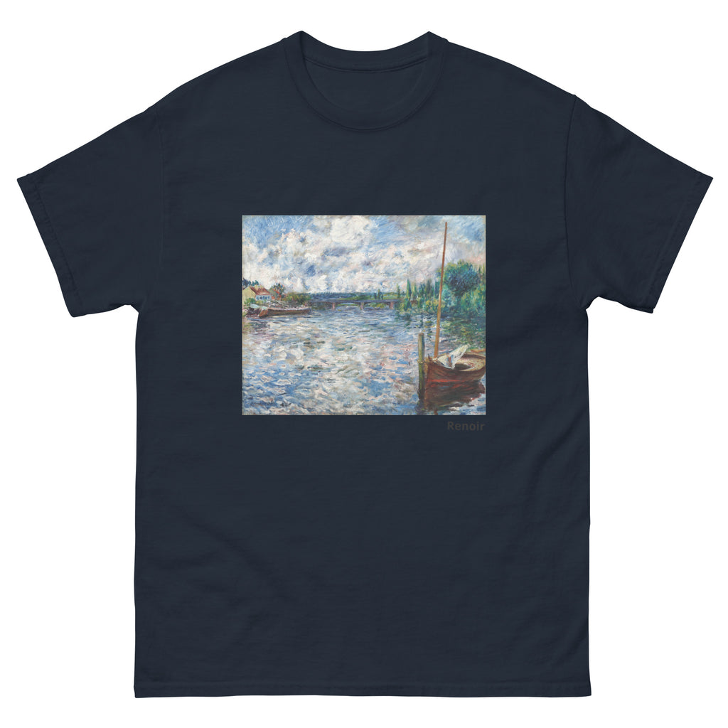 Unisex classic tee featuring Renoir's impressionist river scene The Seine at Chatou