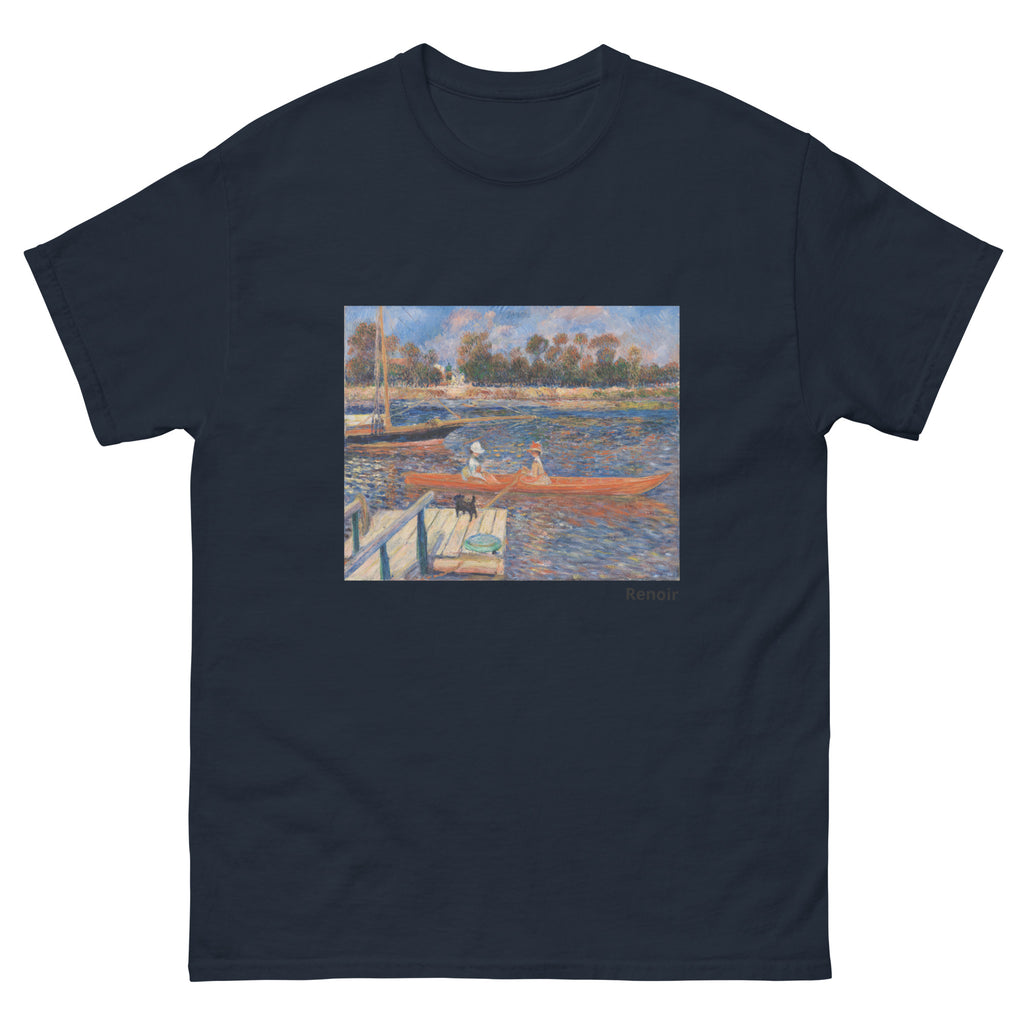 Unisex classic tee featuring Renoir's impressionist river scene The Seine at Argenteuil