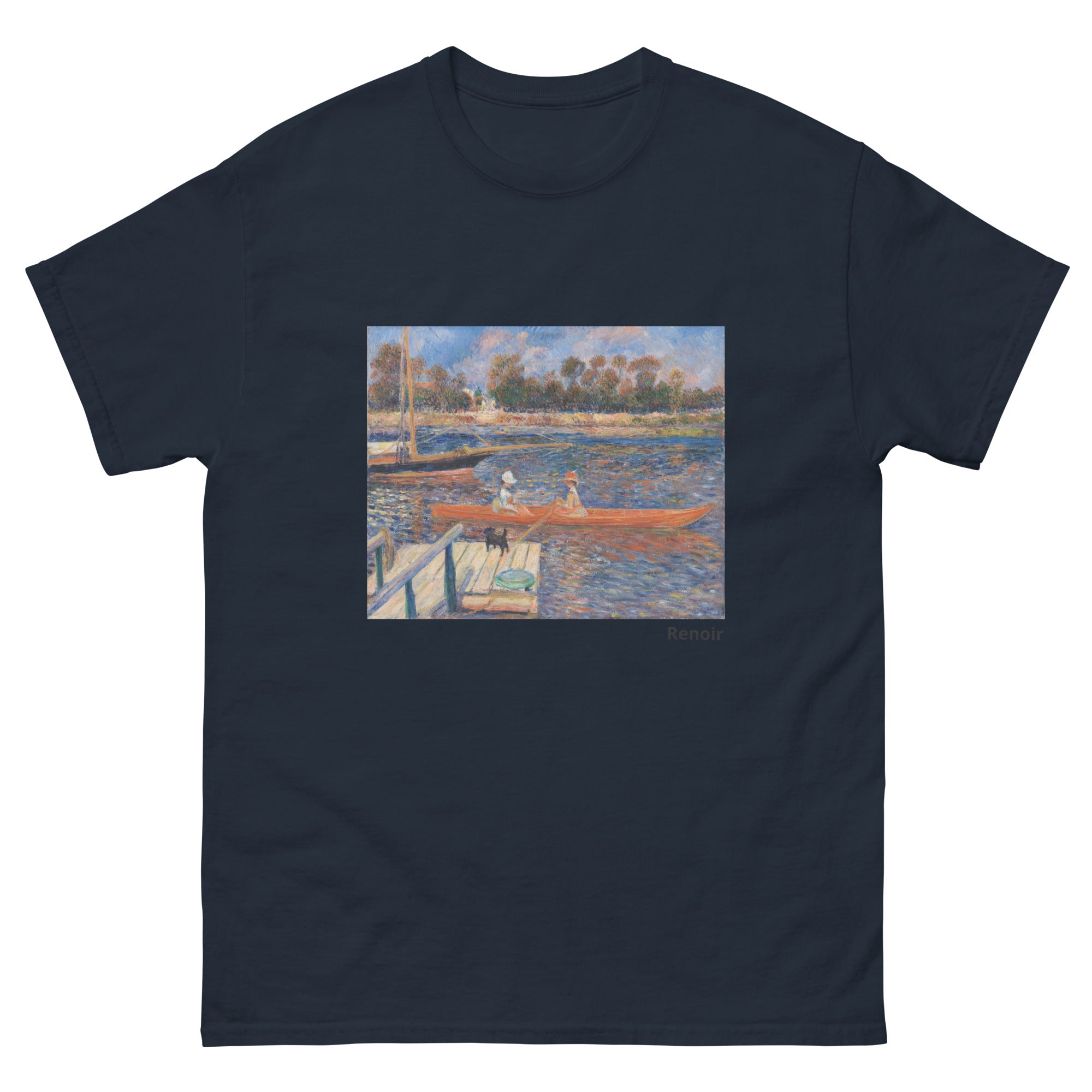 Unisex classic tee featuring Renoir's impressionist river scene The Seine at Argenteuil