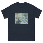 Unisex classic tee featuring Renoir's impressionist painting The Rowers on the water