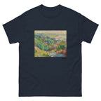 Unisex classic tee featuring Renoir's impressionist coastal hilltop view Les Hauteurs de Trouville