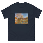 Unisex classic tee featuring Renoir's impressionist painting of a village church in Essoyes