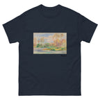 Unisex classic tee featuring Renoir's second impressionist landscape painting with lush greenery
