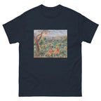Unisex classic tee featuring Renoir's 1916 impressionist landscape with vibrant natural scenery