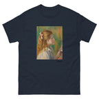 Unisex classic tee featuring Renoir's impressionist reading scene painting La Lecture