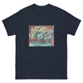 Unisex classic tee featuring Renoir's impressionist still life painting of chrysanthemum flowers