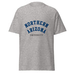 Northern Arizona University Unisex classic tee, shown in Sport Grey, front view, sizes S–5XL