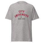 City University of Hong Kong Unisex classic tee, shown in Sport Grey, front view, sizes S–5XL