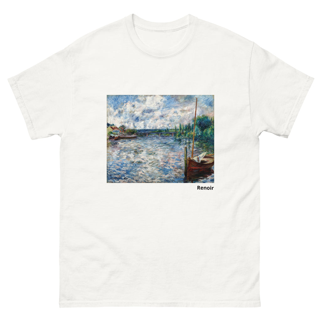 Unisex classic tee featuring Renoir's impressionist river scene The Seine at Chatou