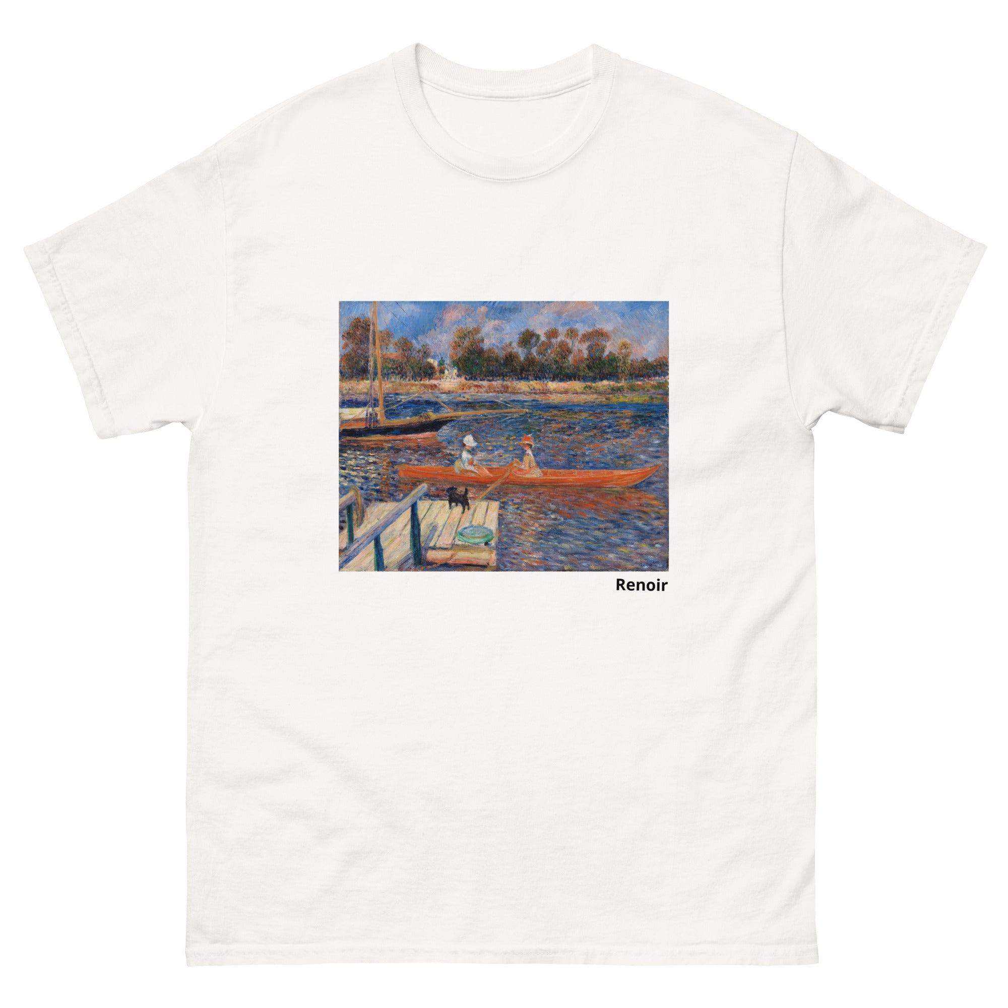 Unisex classic tee featuring Renoir's impressionist river scene The Seine at Argenteuil