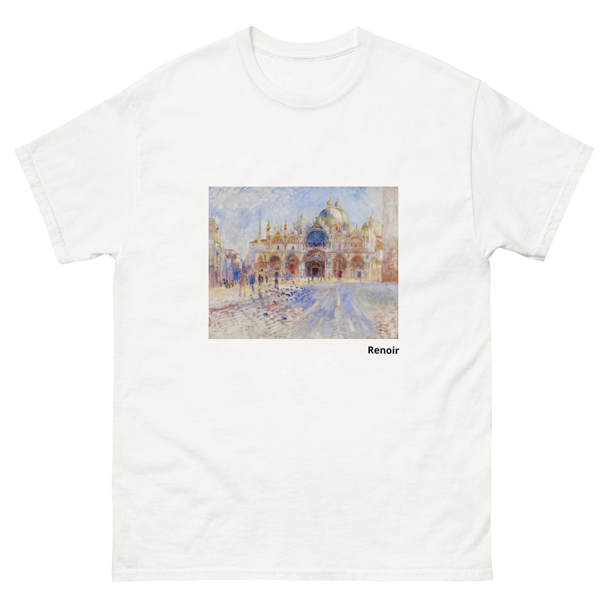 Unisex classic tee featuring Renoir's impressionist view of Piazza San Marco in Venice