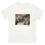Unisex classic tee featuring Renoir's Luncheon of the Boating Party with lively outdoor gathering