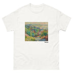 Unisex classic tee featuring Renoir's impressionist coastal hilltop view Les Hauteurs de Trouville
