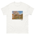 Unisex classic tee featuring Renoir's impressionist painting of a village church in Essoyes