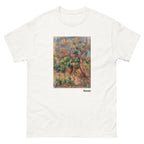 Unisex classic tee featuring Renoir's impressionist landscape painting with lush greenery
