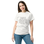Kennedy Ask Not black text Unisex classic tee