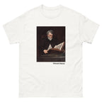 Unisex classic tee featuring Manet's impressionist painting of a seated man reading a book