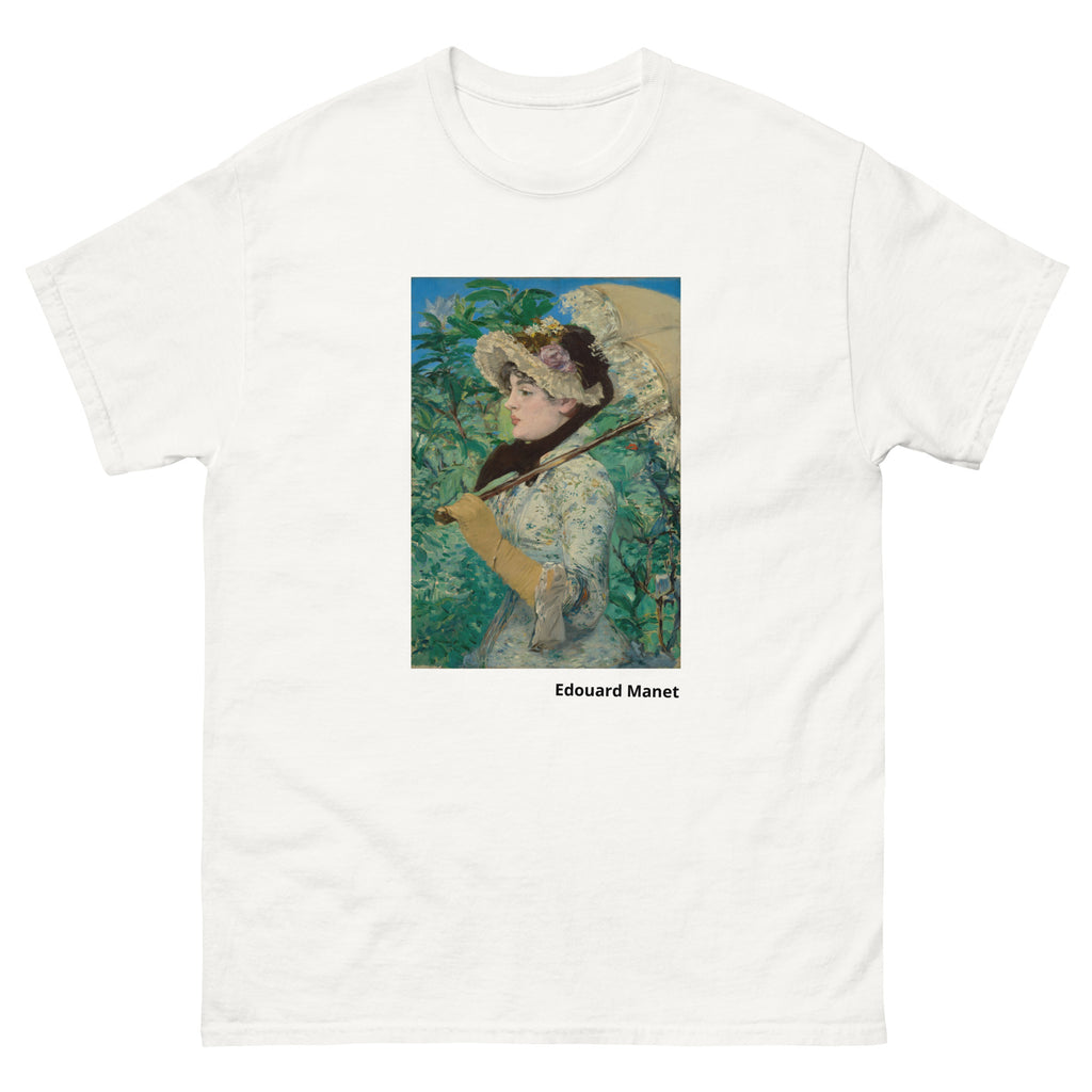 Unisex classic tee featuring Manet's impressionist portrait of a woman known as Jeanne