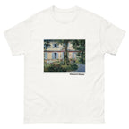 Unisex classic tee featuring Manet's impressionist painting of a house and garden at Rueil