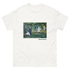 Unisex classic tee featuring Manet's impressionist painting of a garden croquet party scene