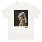 Unisex classic tee featuring Vermeer's iconic portrait Girl with a Pearl Earring