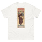 Unisex classic tee featuring Mucha's Art Nouveau theatre poster for Shakespeare's Hamlet