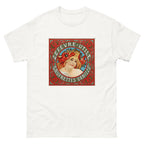 Unisex classic tee featuring Mucha's Art Nouveau Lefèvre-Utile vanilla wafer biscuit poster