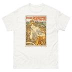 Unisex classic tee featuring Mucha's Art Nouveau Cycles Perfecta bicycle advertising poster