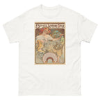Unisex classic tee featuring Mucha's Art Nouveau Biscuits Lefèvre-Utile biscuit advertising poster