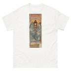 Unisex classic tee featuring Mucha's Art Nouveau Bénédictine liqueur advertising poster