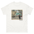 Unisex classic tee featuring Degas's impressionist painting of ballet dancers waiting behind a curtain