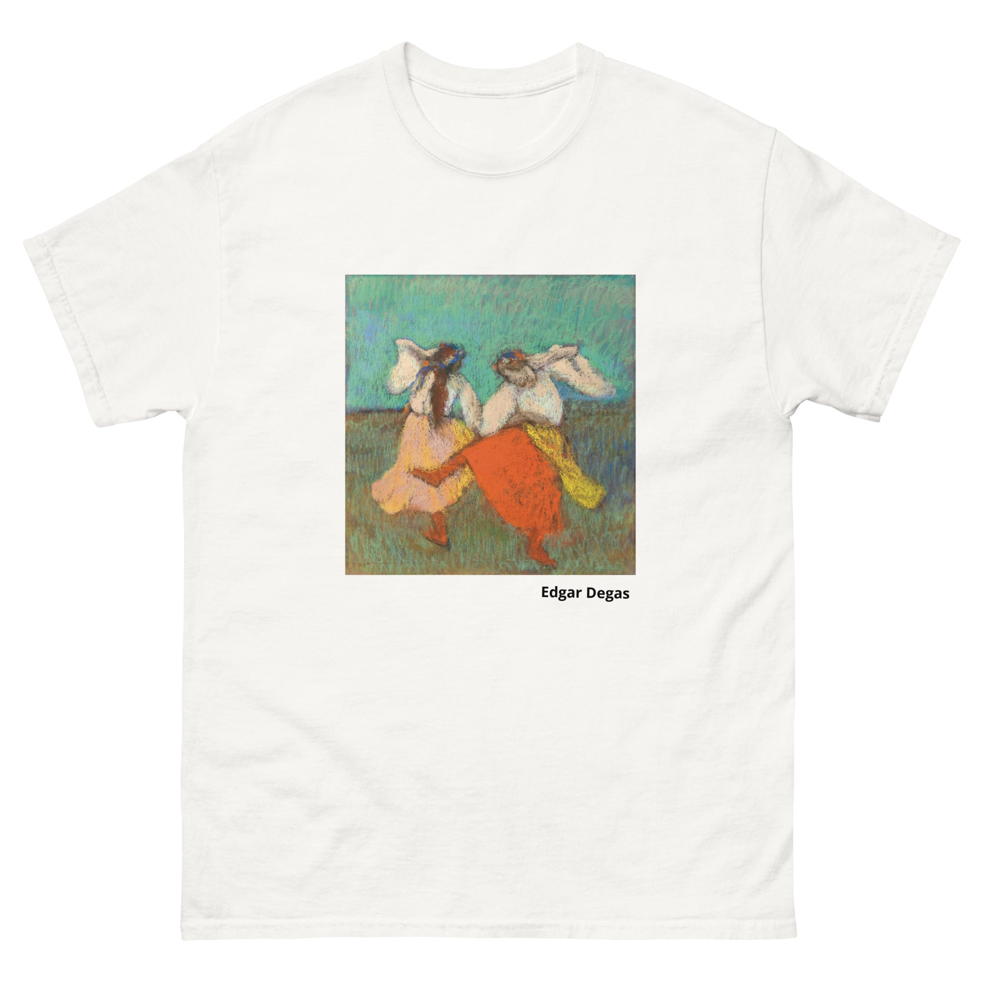 Unisex classic tee featuring Degas's colorful painting of Russian dancers in folk costume