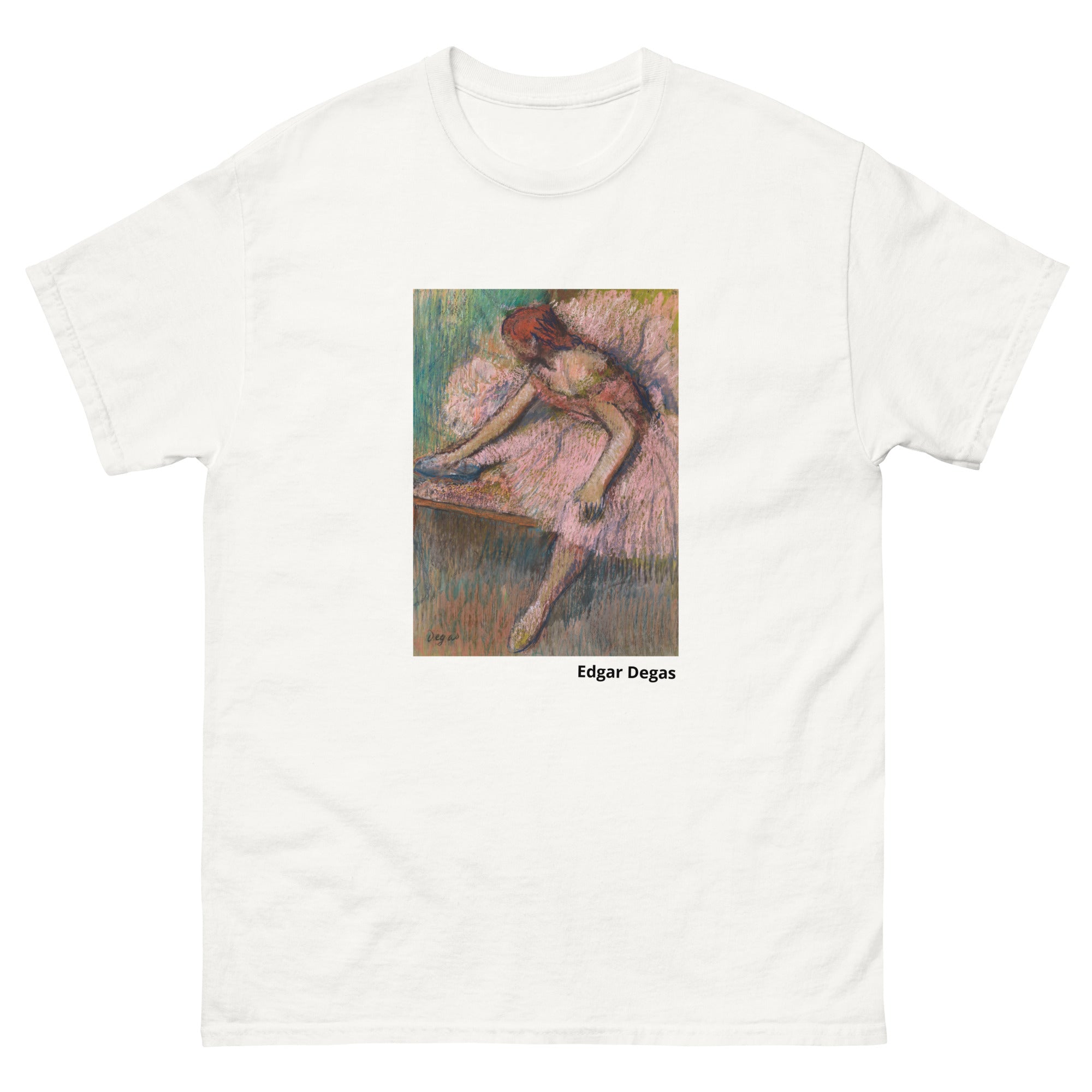 Unisex classic tee featuring Degas's impressionist painting of a ballet dancer in pink tutu