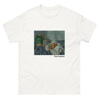 Unisex classic tee featuring Cézanne's post-impressionist still life with apples on a table