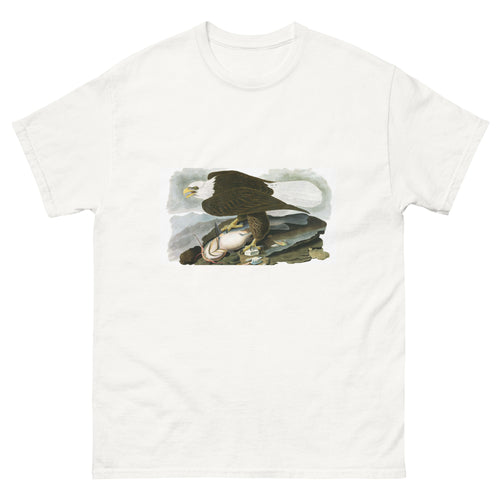 Unisex classic tee featuring Audubon's detailed naturalist illustration of a white-headed eagle