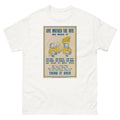 Unisex classic tee featuring a vintage women's suffrage movement campaign poster