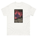 Unisex classic tee featuring a vintage Norwegian fjords scenic travel poster