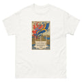 Unisex classic tee featuring a vintage 1897 Stockholm Sweden exhibition travel poster