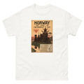 Unisex classic tee featuring a second vintage Norwegian scenic travel poster